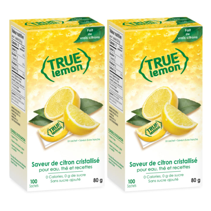 True Lemon – Water Enhancer – Lemon, Sugar-Free – 100 Pack x 2