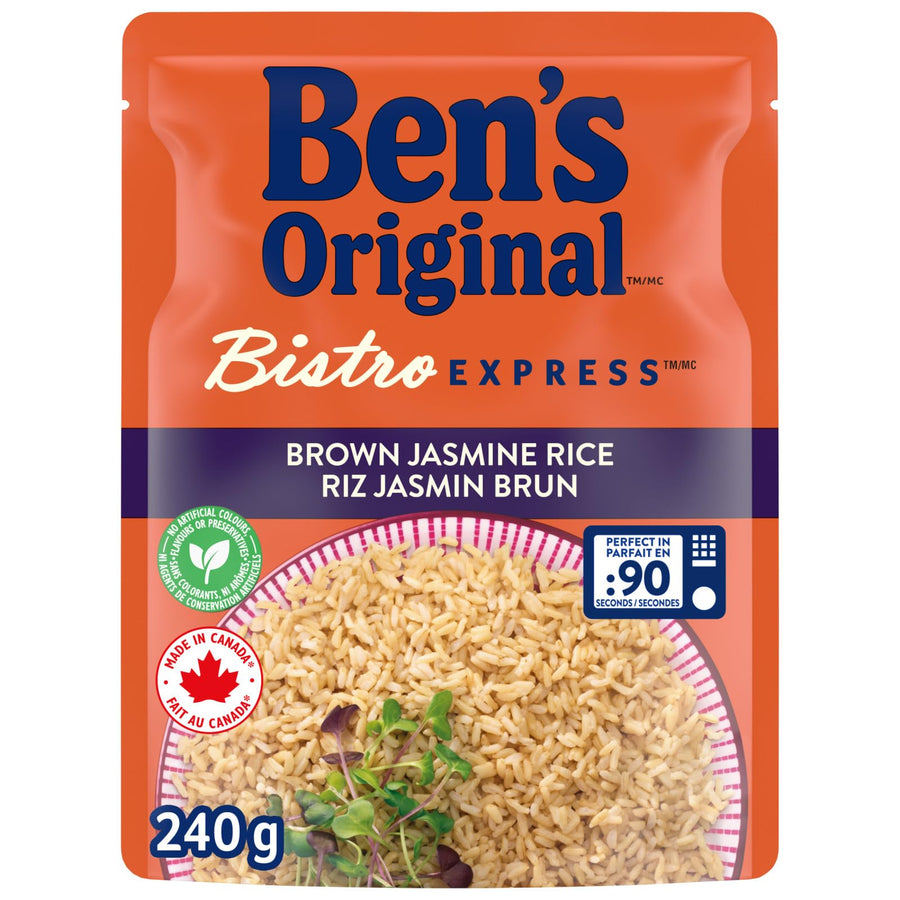 BEN'S ORIGINAL BISTRO EXPRESS Brown Jasmine Rice (2 Packs) - Canadian Distribution - Ships Free Within Canada on Orders Above CAD $199