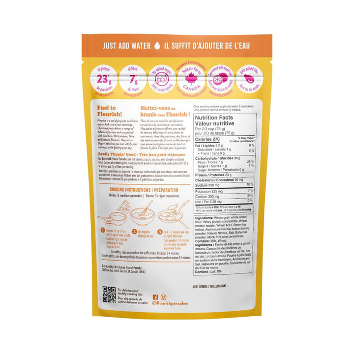 Flourish – Protein Pancake & Waffle Mix – Buttermilk – 430g x 2