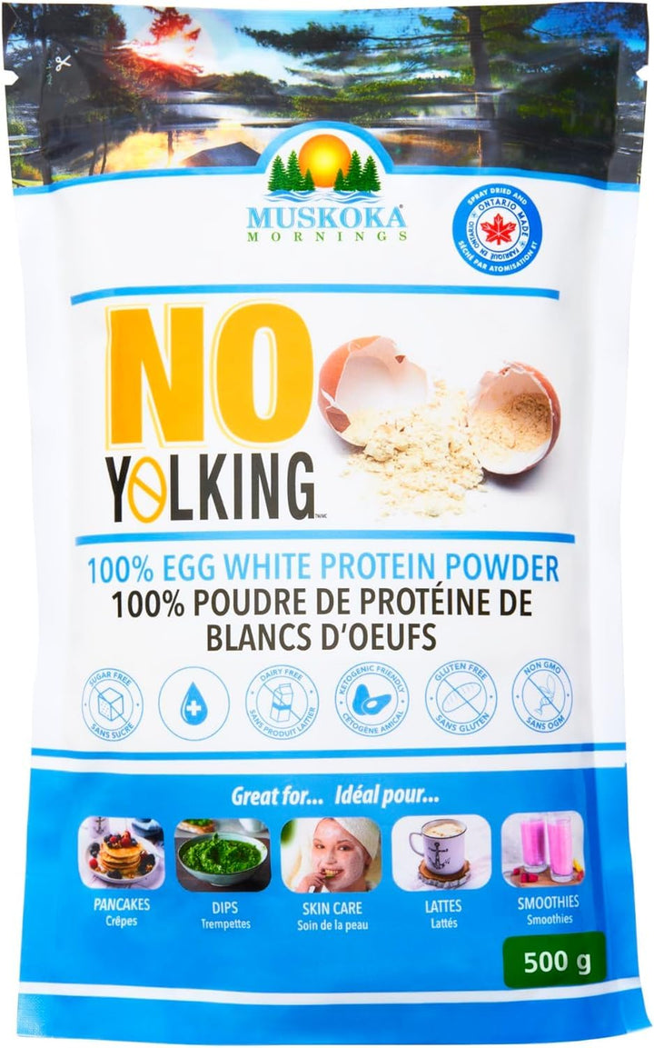 Muskoka Mornings – No Yolking Egg White Protein Powder – Unflavoured – 500g