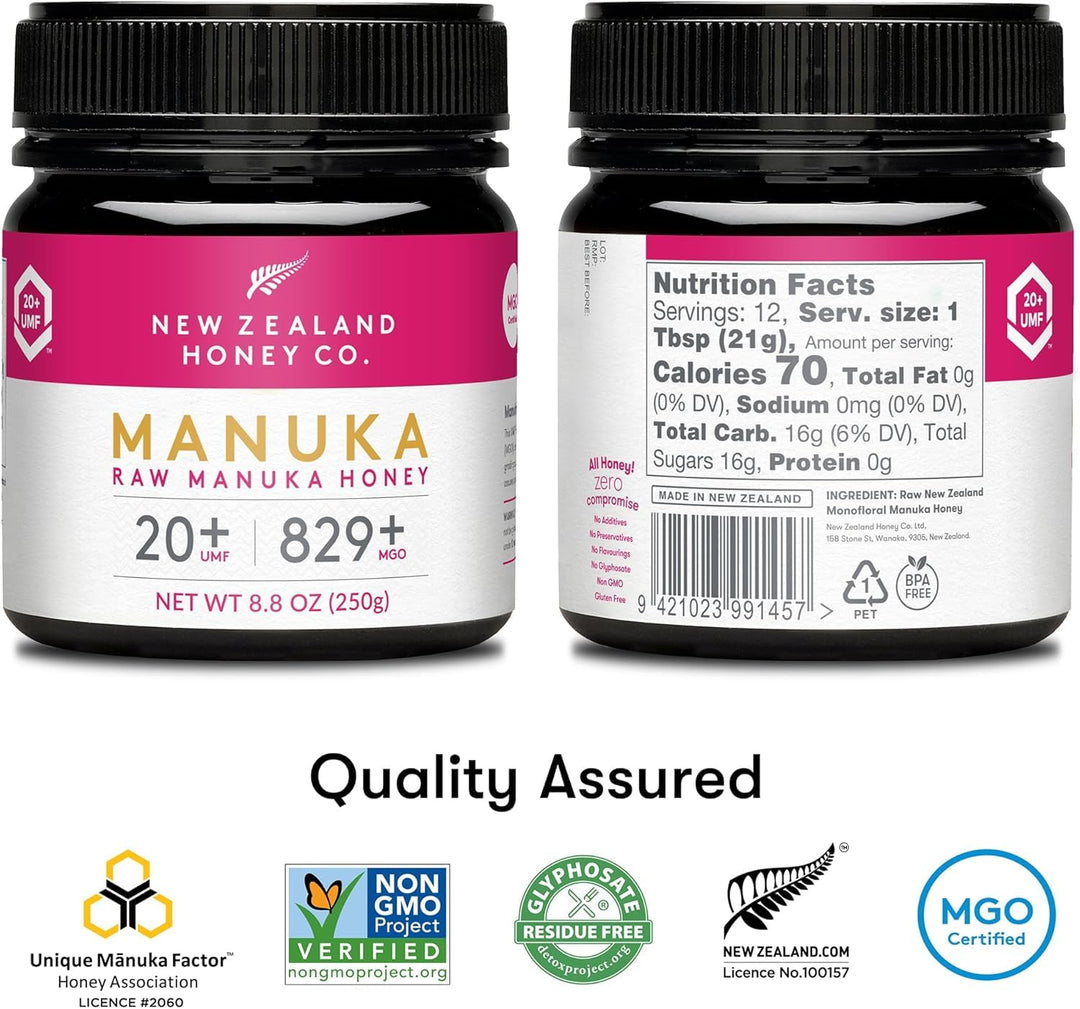 New Zealand Honey Co. – Manuka Honey – UMF 20+ / MGO 829+ – 250 g