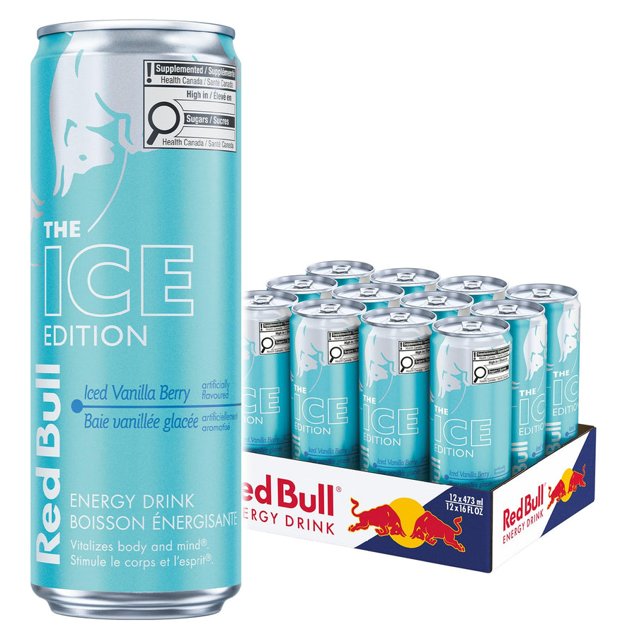 Red Bull Ice Edition Iced Vanilla Berry Energy Drink, 473ml (12 Pack) - Canadian Distribution - Ships Free Within Canada on Orders Above CAD $199