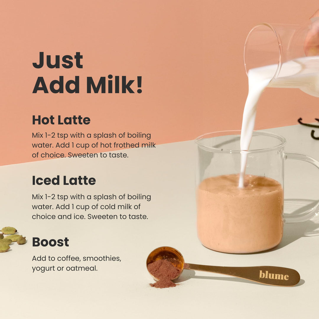 Blume – Superfoods Latte Mix – Vanilla Chai – 25 Servings – Low caffeine vegan