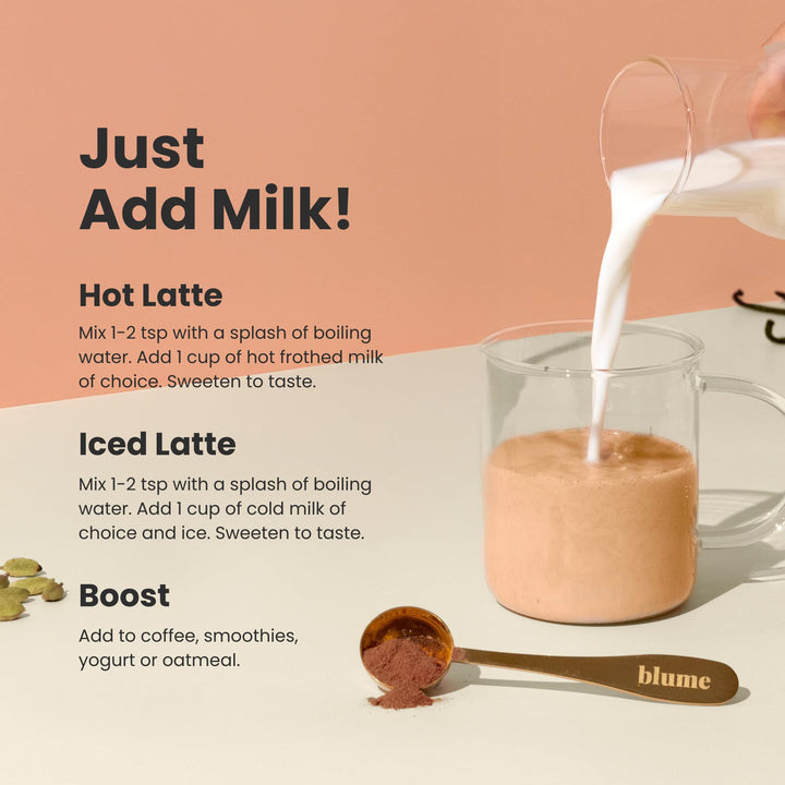 Blume – Superfoods Latte Mix – Vanilla Chai – 25 Servings – Low caffeine vegan