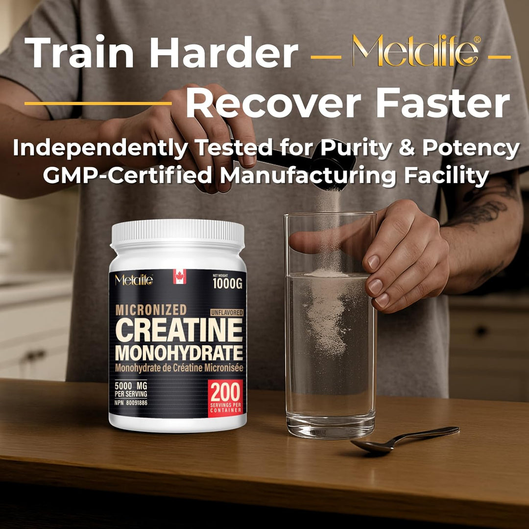 MetaLife – Creatine Monohydrate Powder – Unflavored – 1000 g, 200 Servings