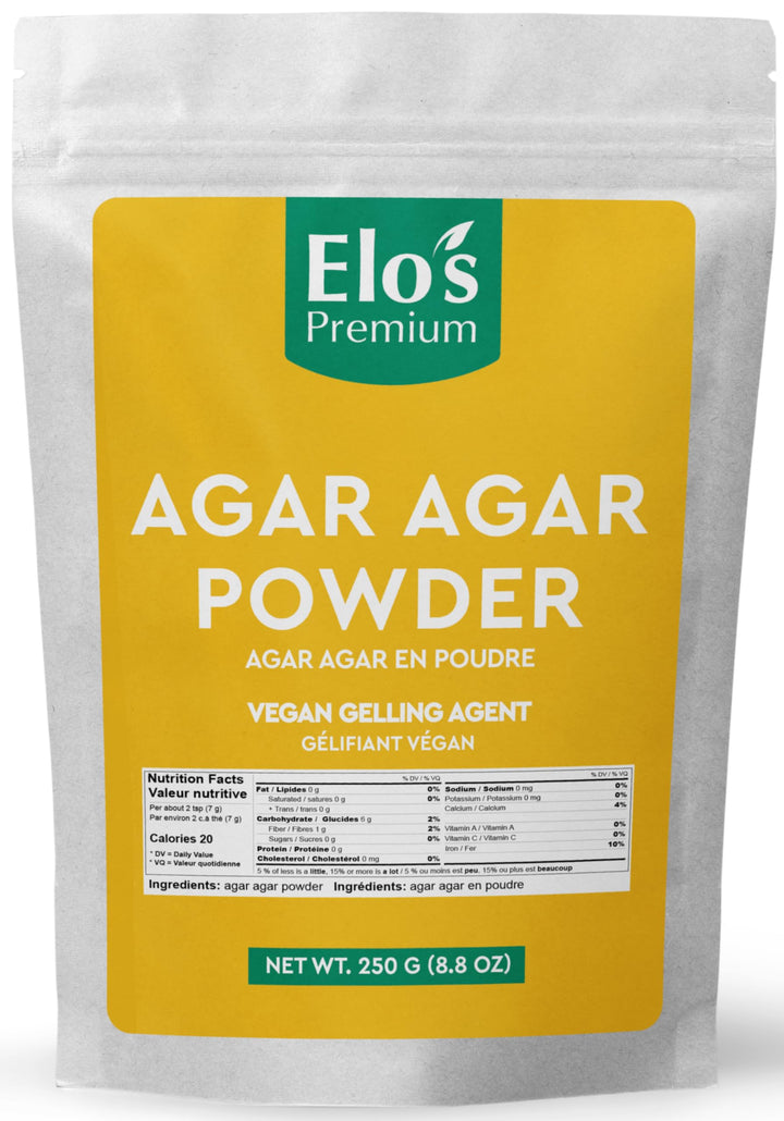 Elo’s Premium – Agar Agar Powder – Original – 250g – Vegan gelatin substitute