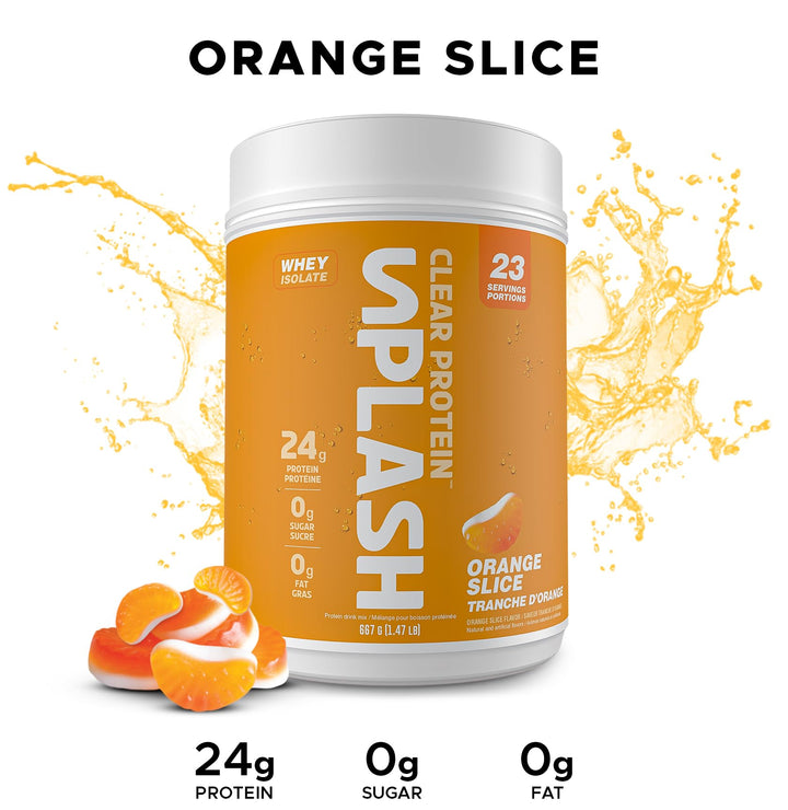 Revolution Nutrition – Splash Clear Isolate Protein – Orange Slice – 667g / 23 Servings – Zero Sugar
