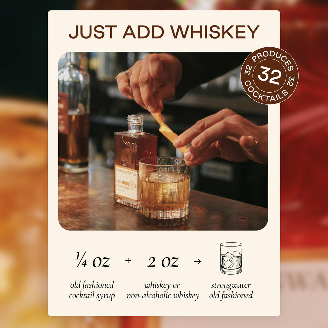 Strongwater – Old Fashioned Mix – Craft Syrup – 8 oz