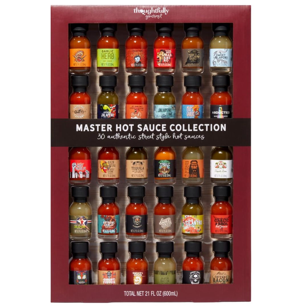 Thoughtfully Gifts - Master Hot Sauce Collection - 30 Bottle Gift Set