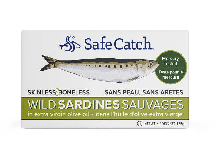 Safe Catch – Sardines – Extra Virgin Olive Oil – Skinless Boneless – 12 × 4.4 oz