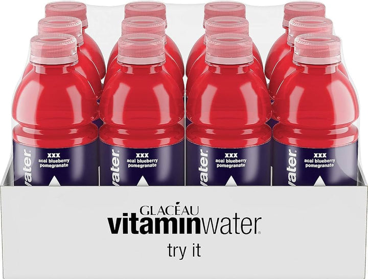 12 Pack VITAMINWATER GLACEAU XXX 12X591 ML