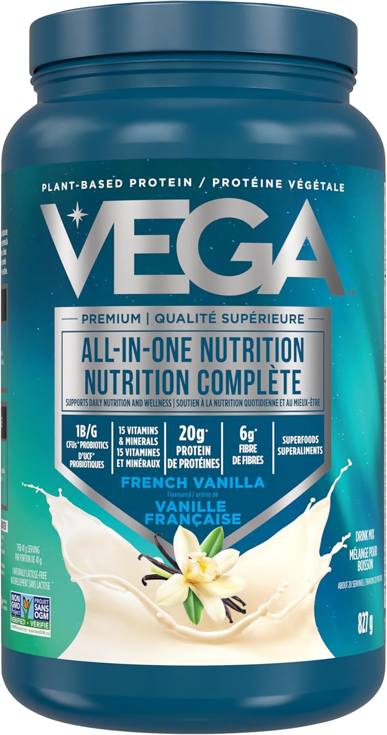 Vega – All-in-One Nutrition Shake – French Vanilla – 827 g, 20 Servings