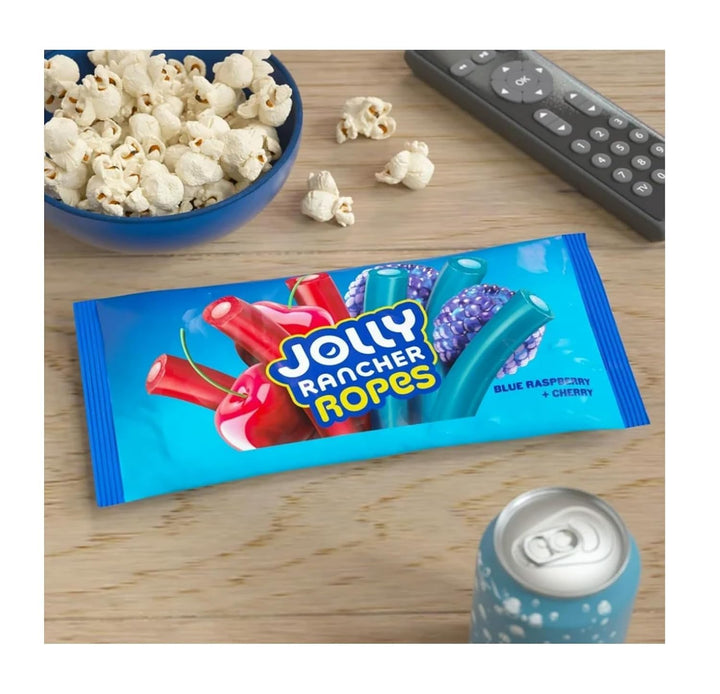 JOLLY RANCHER Ropes Blue Raspberry and Cherry 2 x 283g - Canadian Distribution - Ships Free Within Canada on Orders Above CAD $199