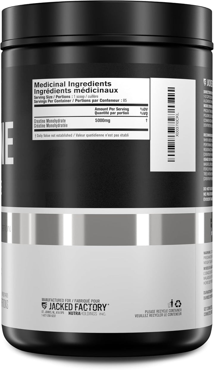 Jacked Factory – Creatine Monohydrate Powder – 425 g, 85 Servings