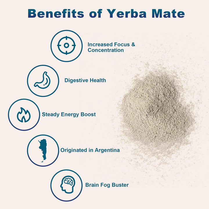 Yerba Mate – Yerba Mate Powder – Peach Mango – 30 Servings – Probiotic and prebiotic blend