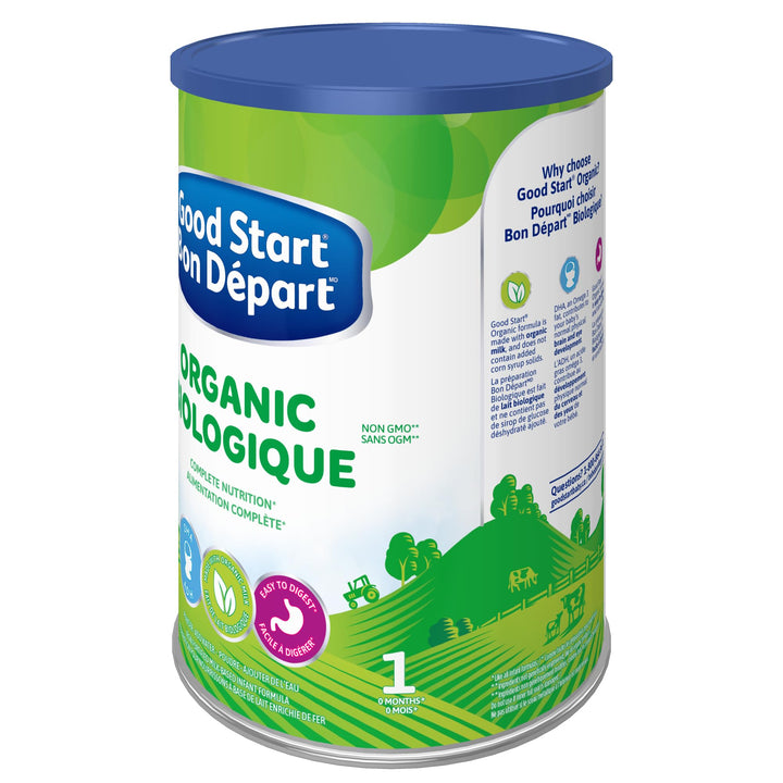 Good Start Organic Iron Fortified Milk-Based Infant Formula Powder, 800g - Canadian Distribution - Ships Free Within Canada on Orders Above CAD $199