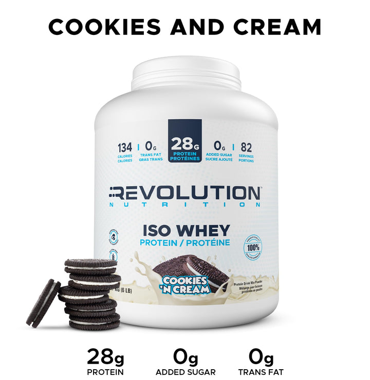 Revolution Nutrition – Iso Whey Isolate – Cookies & Cream – 6 lb