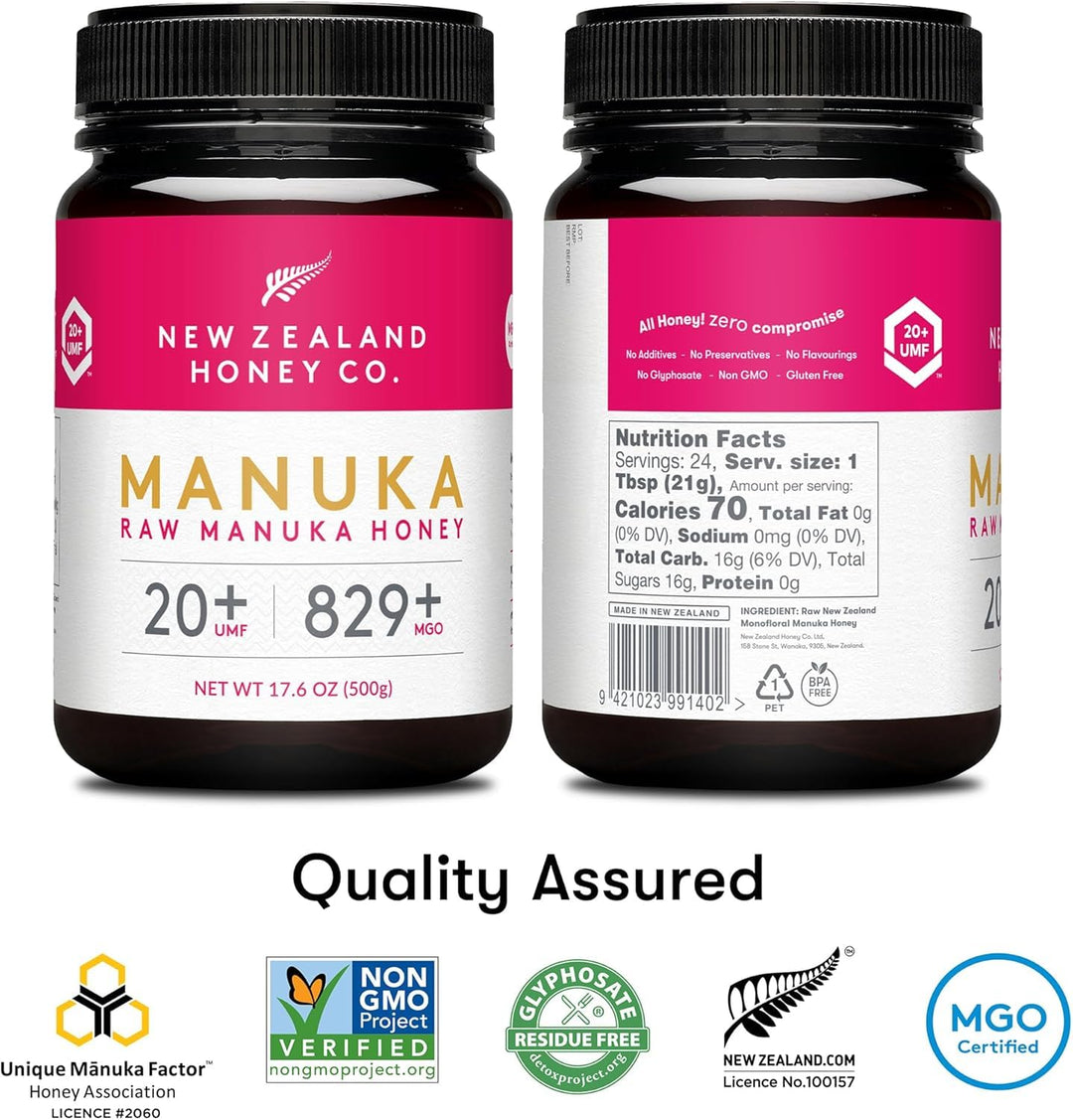 New Zealand Honey Co. – Manuka Honey – UMF 20+ / MGO 829+ – 500 g