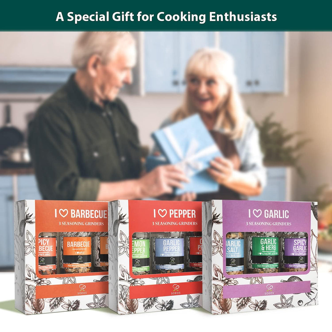 Soeos – Spice Grinder Set – 9 Spices – Set of 9