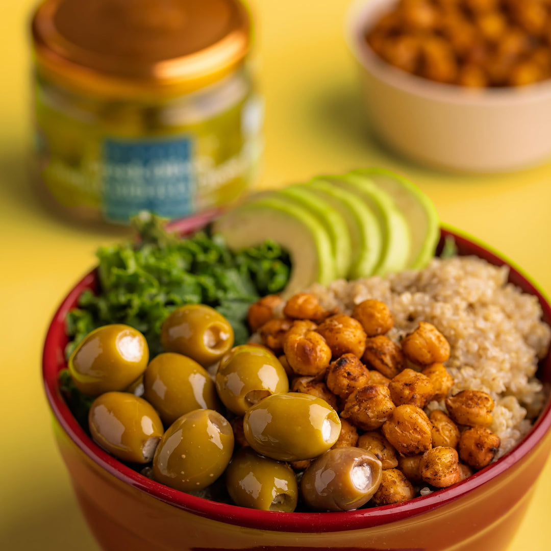 Heart and Harvest Feta-Stuffed Greek Olives - Hand-Picked Chalkidiki Variety - 300g - Canadian Distribution - Ships Free Within Canada on Orders Above CAD $199