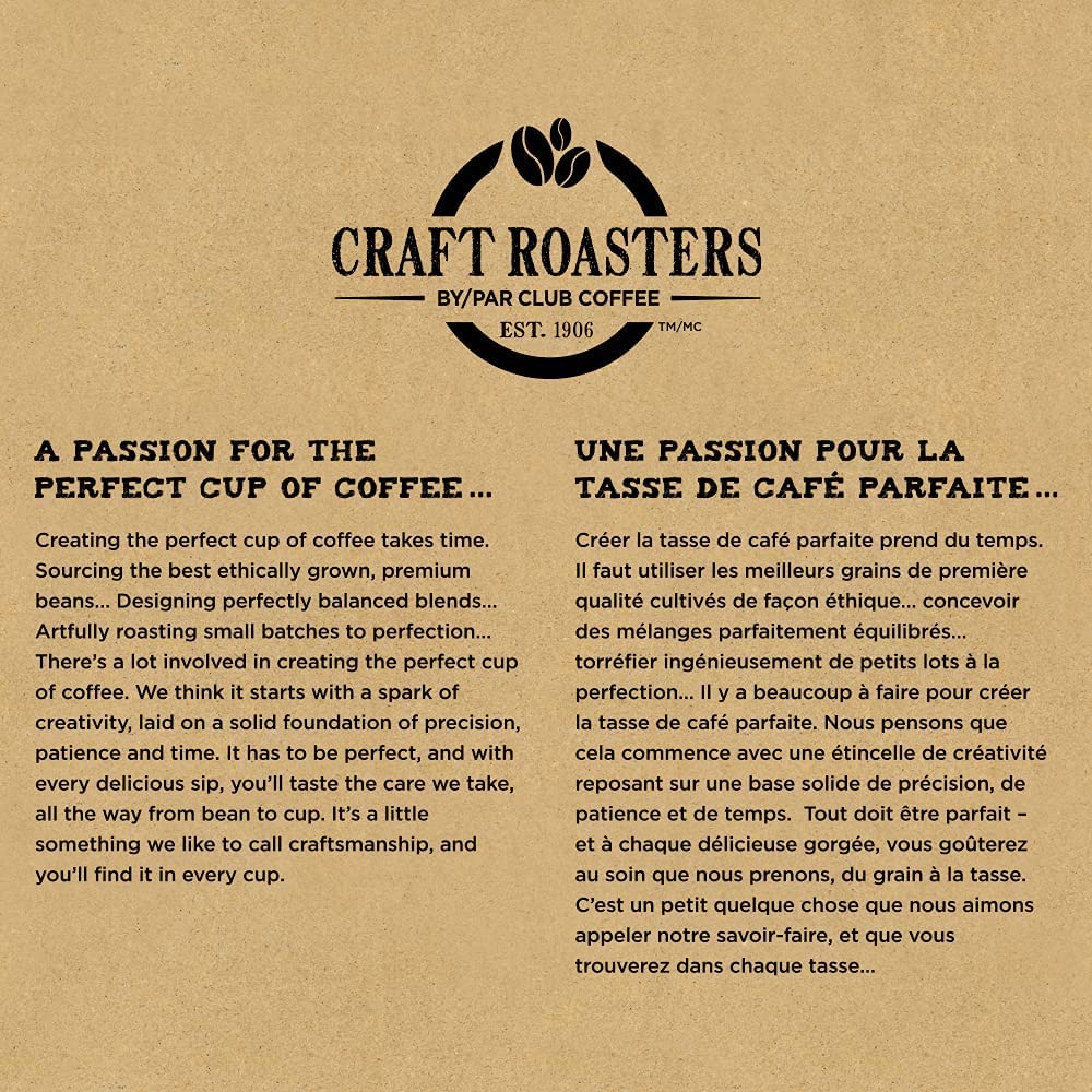 Club Coffee – Craft Roasters Coffeehouse – Medium Roast Pods – 72 Compostable K Cups