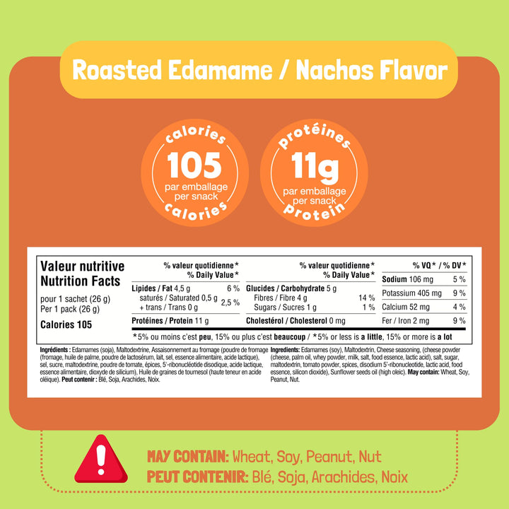 GoBeanz – Crunchy Roasted Edamame – Tasty Nachos – 20 Packs