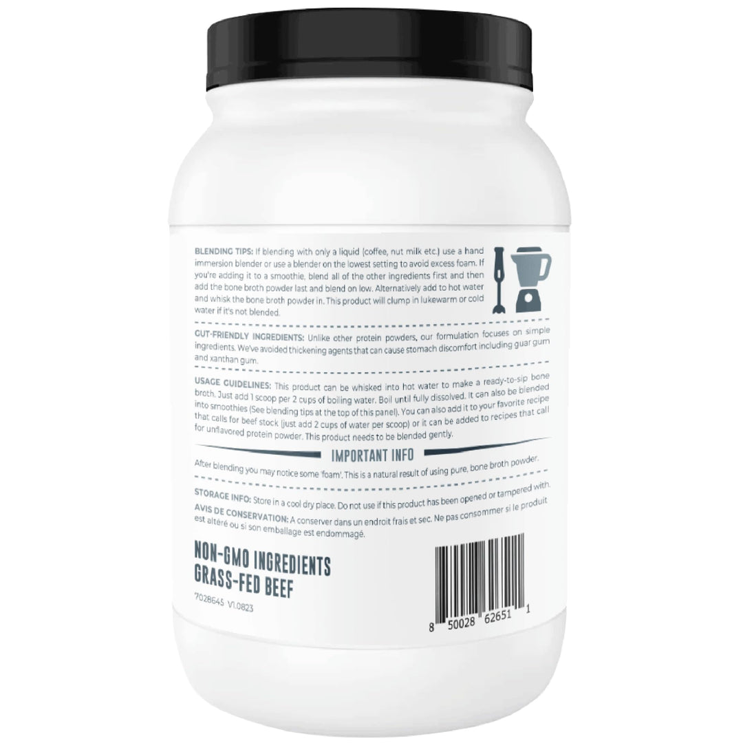 Pure Grass-Fed - Beef Bone Broth Protein Powder - Keto/Paleo - 907g