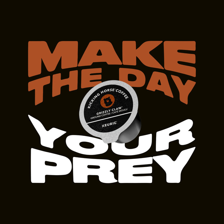 Kicking Horse Grizzly Claw Dark Roast K-Cup Pods – 24 Count - Canadian Distribution - Ships Free Within Canada on Orders Above CAD $199