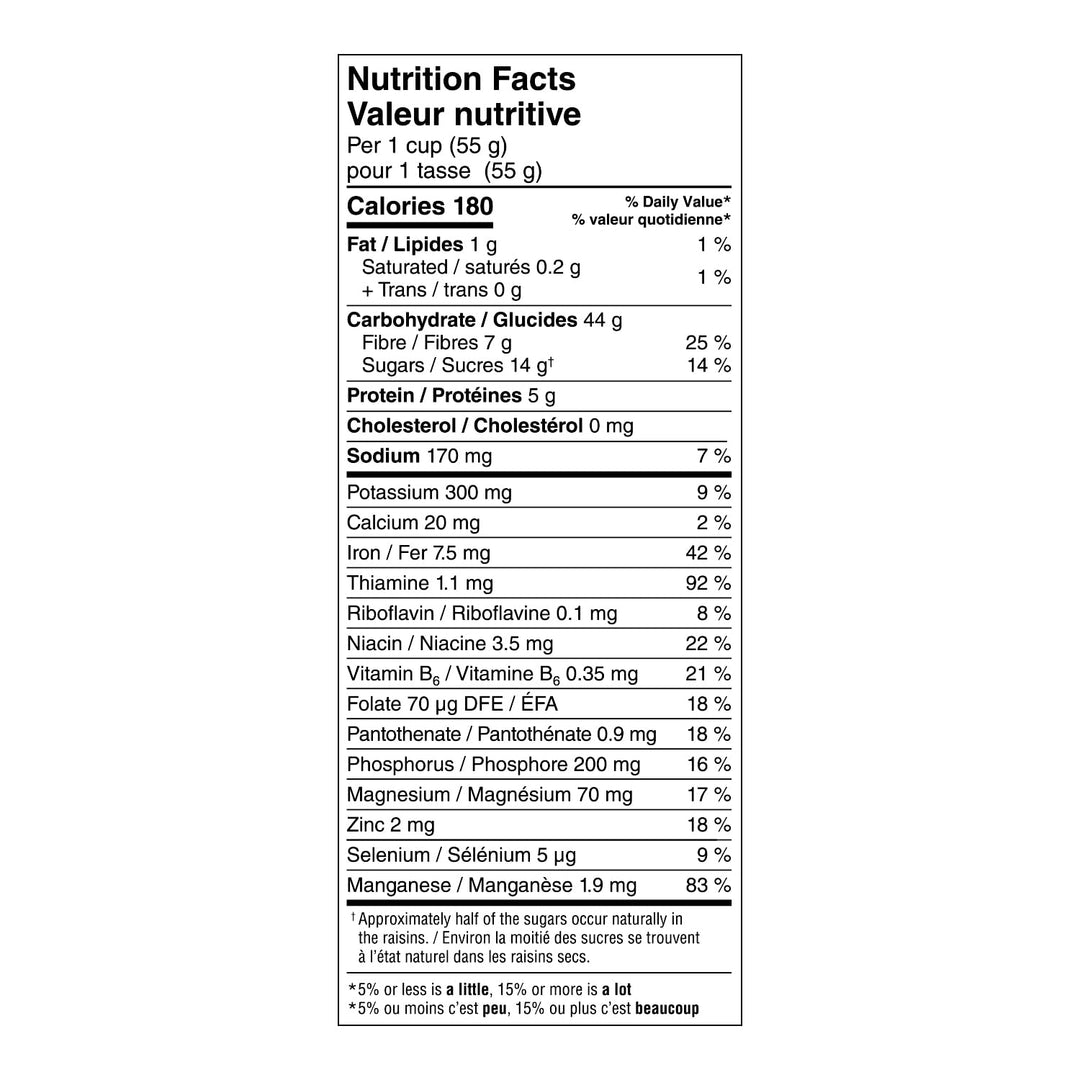 Kellogg's Two Scoops Raisin Bran Cereal Crunch 2 x 1010g - Canadian Distribution - Ships Free Within Canada on Orders Above CAD $199