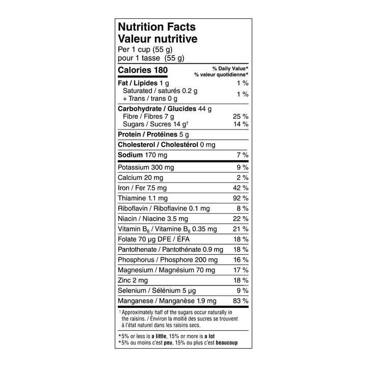 Kellogg's Two Scoops Raisin Bran Cereal Crunch 2 x 1010g - Canadian Distribution - Ships Free Within Canada on Orders Above CAD $199