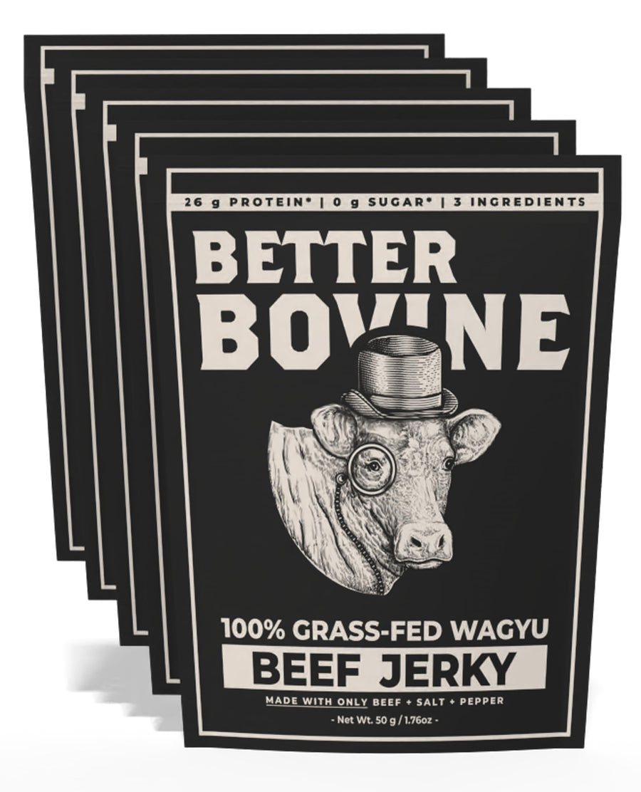 Better Bovine – Wagyu Beef Jerky – Salt & Pepper – 5 Pack
