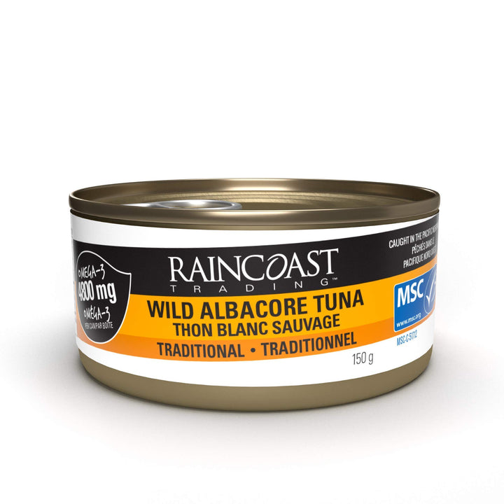 Raincoast Trading Solid White Albacore Tuna – 12 Can Case - Canadian Distribution - Ships Free Within Canada on Orders Above CAD $199
