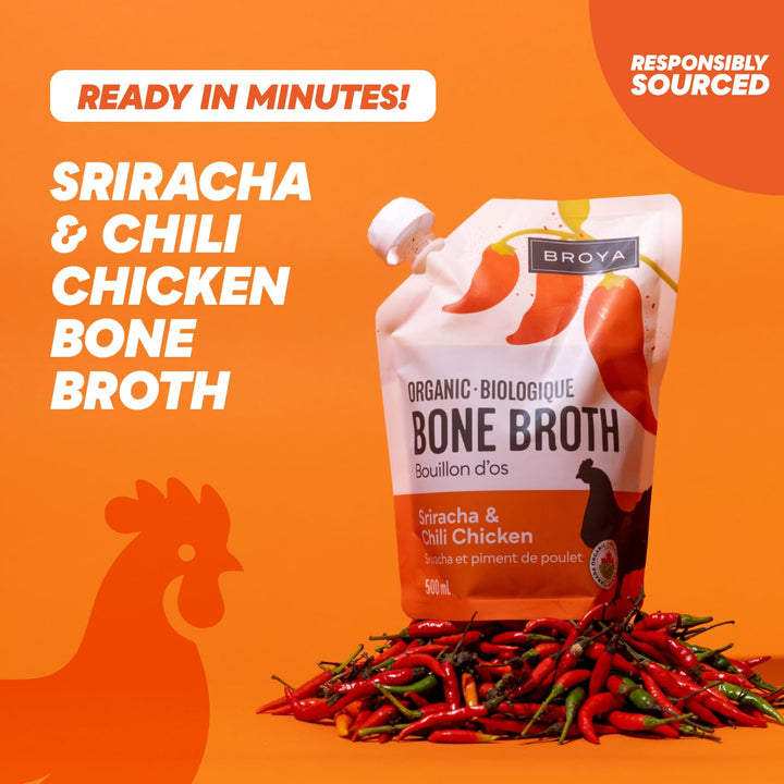 Broya – Bone Broth Variety Pack – Beef and Chicken – 8 Pack