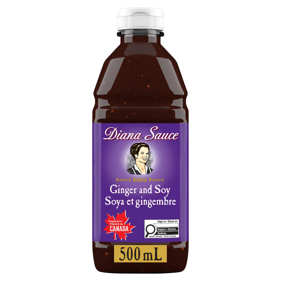 Diana Ginger and Soy BBQ Sauce – 2 x 500 mL - Canadian Distribution - Ships Free Within Canada on Orders Above CAD $199