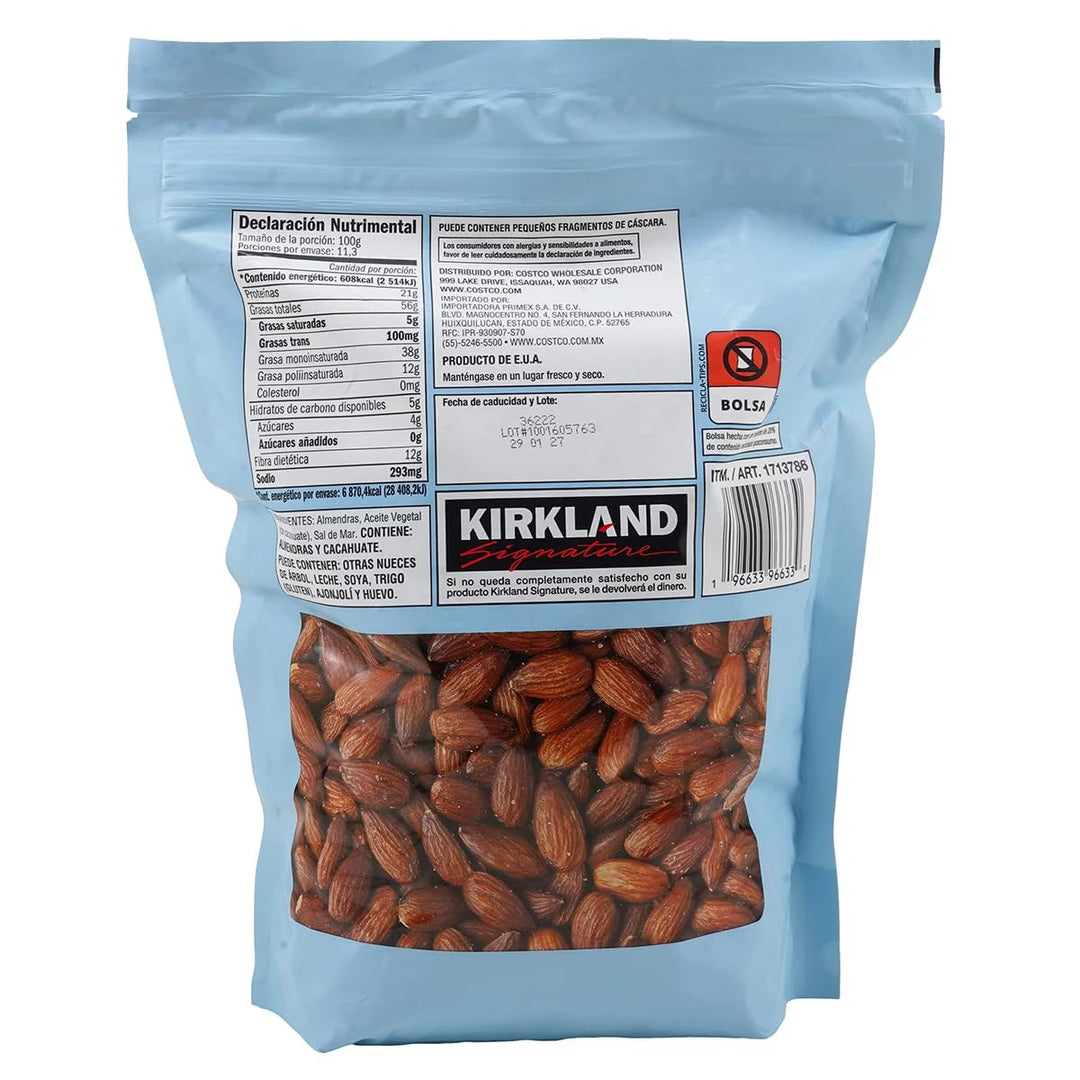 Kirkland Signature Sea Salt Roasted Almonds – 40 oz Resealable Bag - Canadian Distribution - Ships Free Within Canada on Orders Above CAD $199