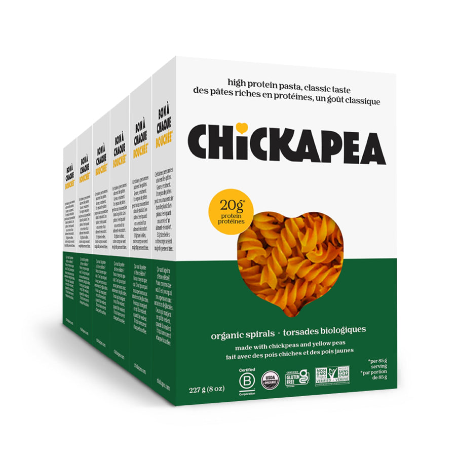 Chickapea – Chickpea Pasta – Spirals – 6 × 227g – High Protein
