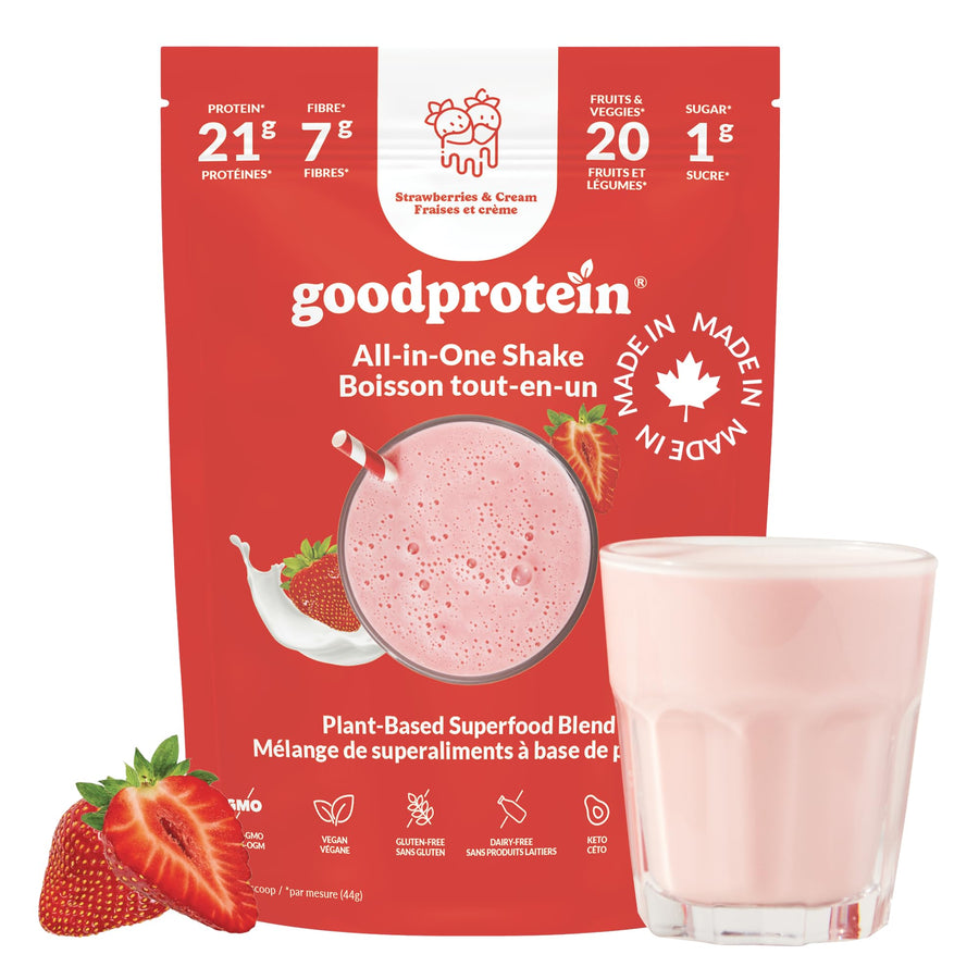 Good Protein - Strawberries & Cream - Vegan Plant-Based Protein Powder - 880g