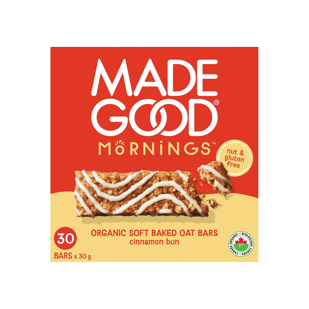 MadeGood – Mornings Soft Baked Breakfast Bar – Cinnamon Bun – 30 x 30g