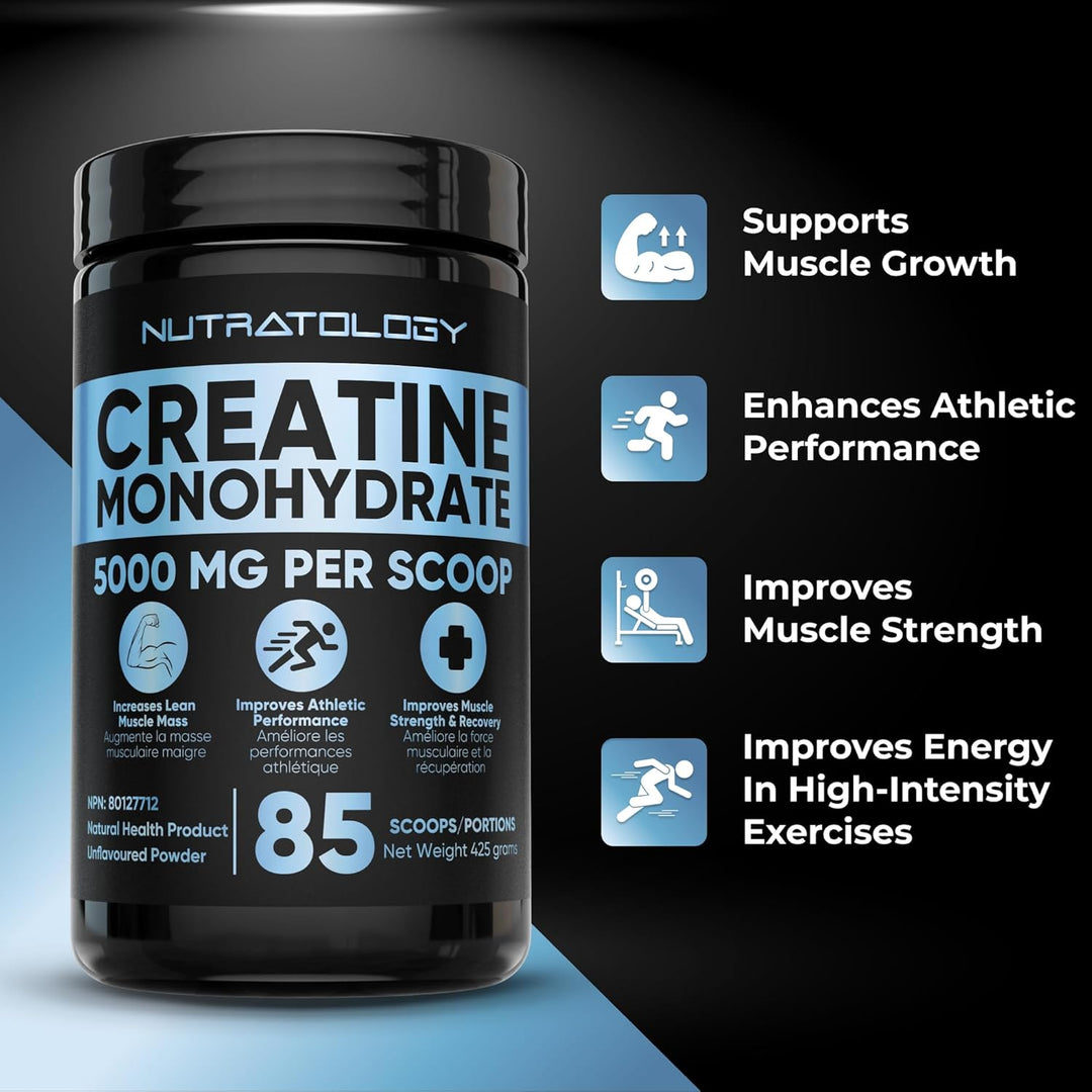 Pure – Creatine Monohydrate Powder – 425 g, 85 Servings
