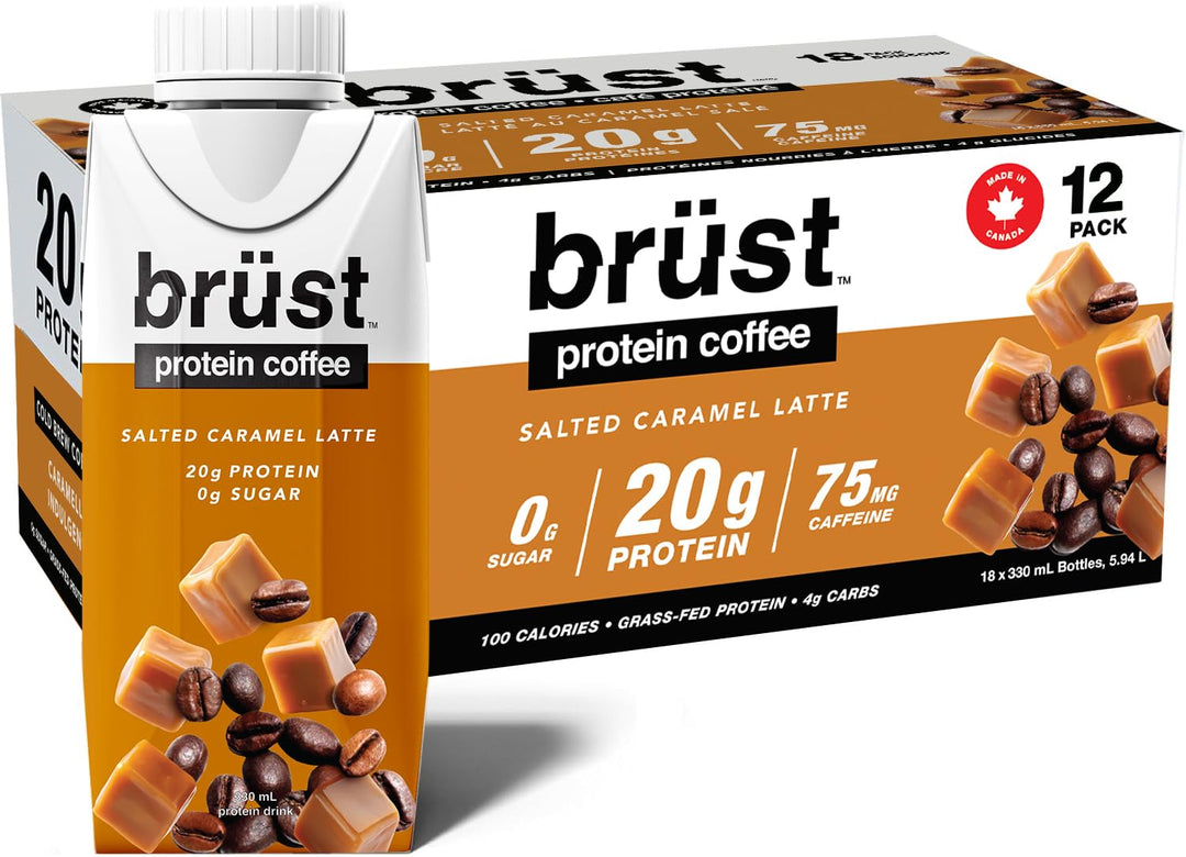 Brüst – Protein Coffee – Salted Caramel Latte – 330mL x 12