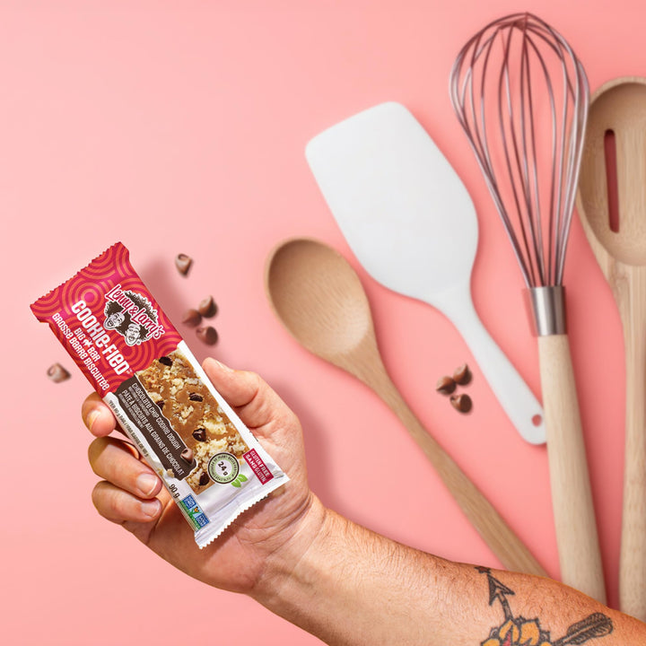 Lenny & Larry's Cookie-fied BIG BAR – Chocolate Chip Cookie Dough Vegan Protein Bars (12 x 90g) – 24g Plant Protein, 10g Prebiotic Fiber, Gluten-Free Snack - Canadian Distribution - Ships Free Within Canada on Orders Above CAD $199