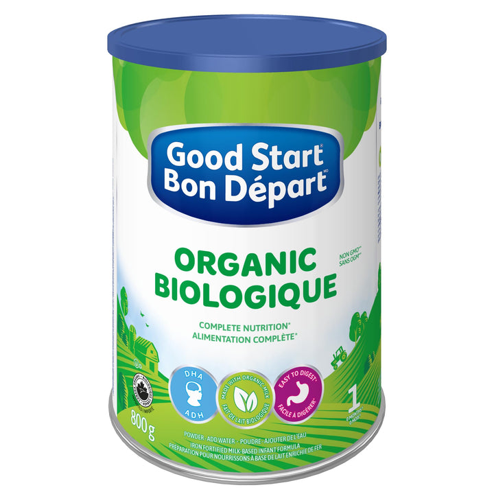 Good Start Organic Iron Fortified Milk-Based Infant Formula Powder, 800g - Canadian Distribution - Ships Free Within Canada on Orders Above CAD $199