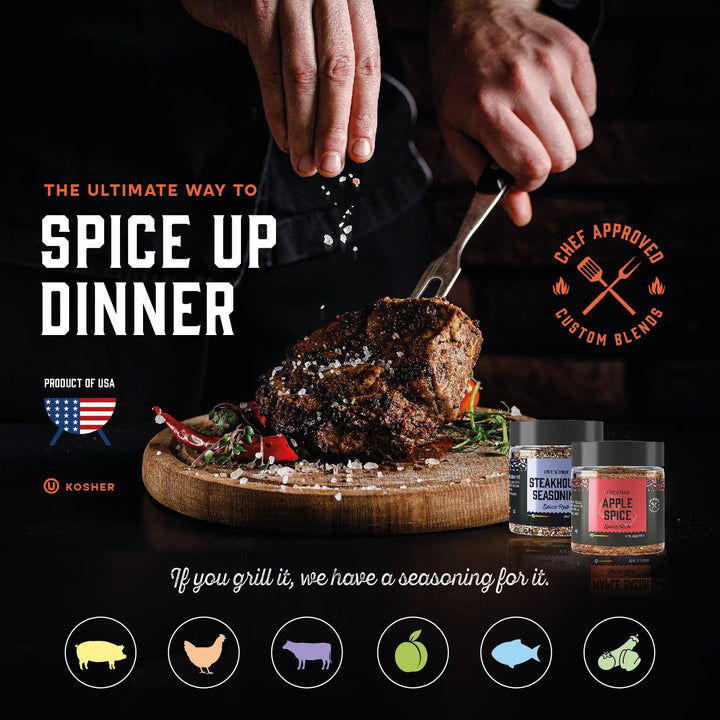 Thoughtfully – Grilling Spice Gift Set – 20 Flavours – 20 Jars – BBQ seasoning collection