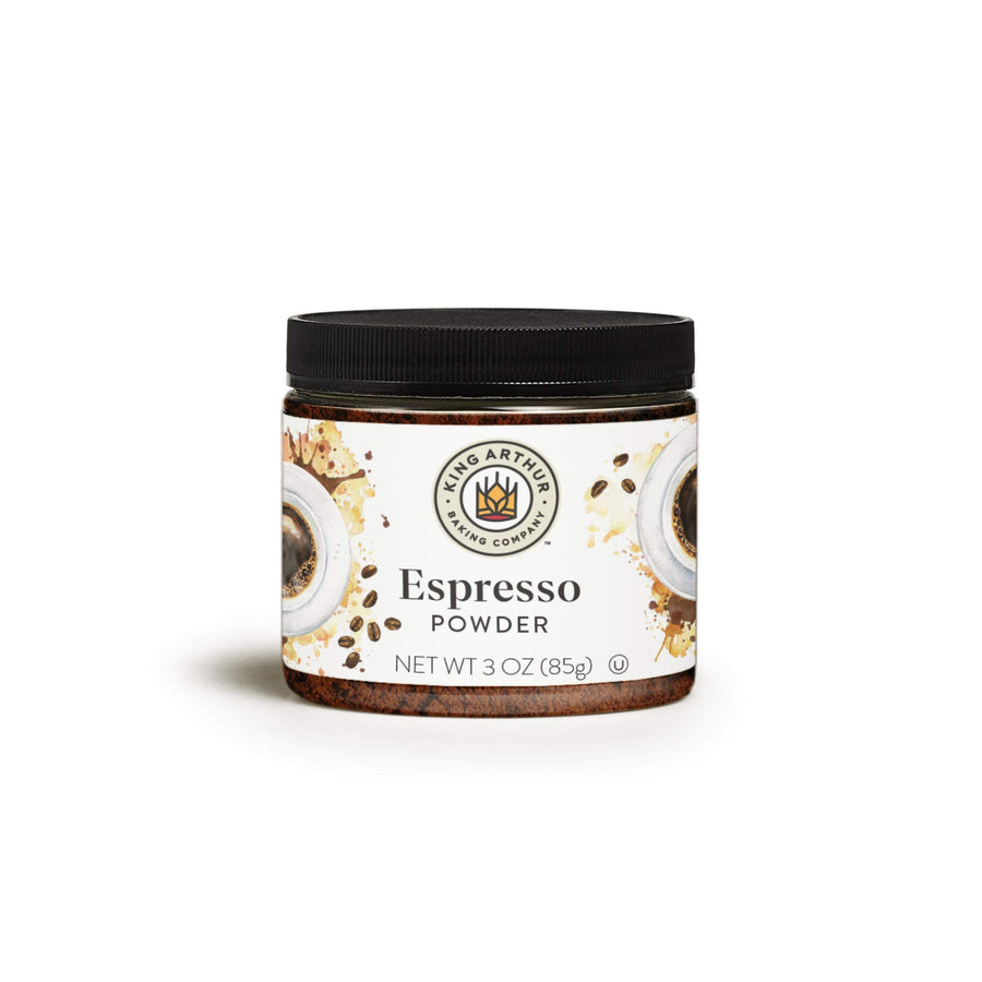 Jar of King Arthur Espresso Powder on a white background