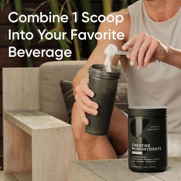 Sports Research – Creatine Monohydrate – 100 Servings
