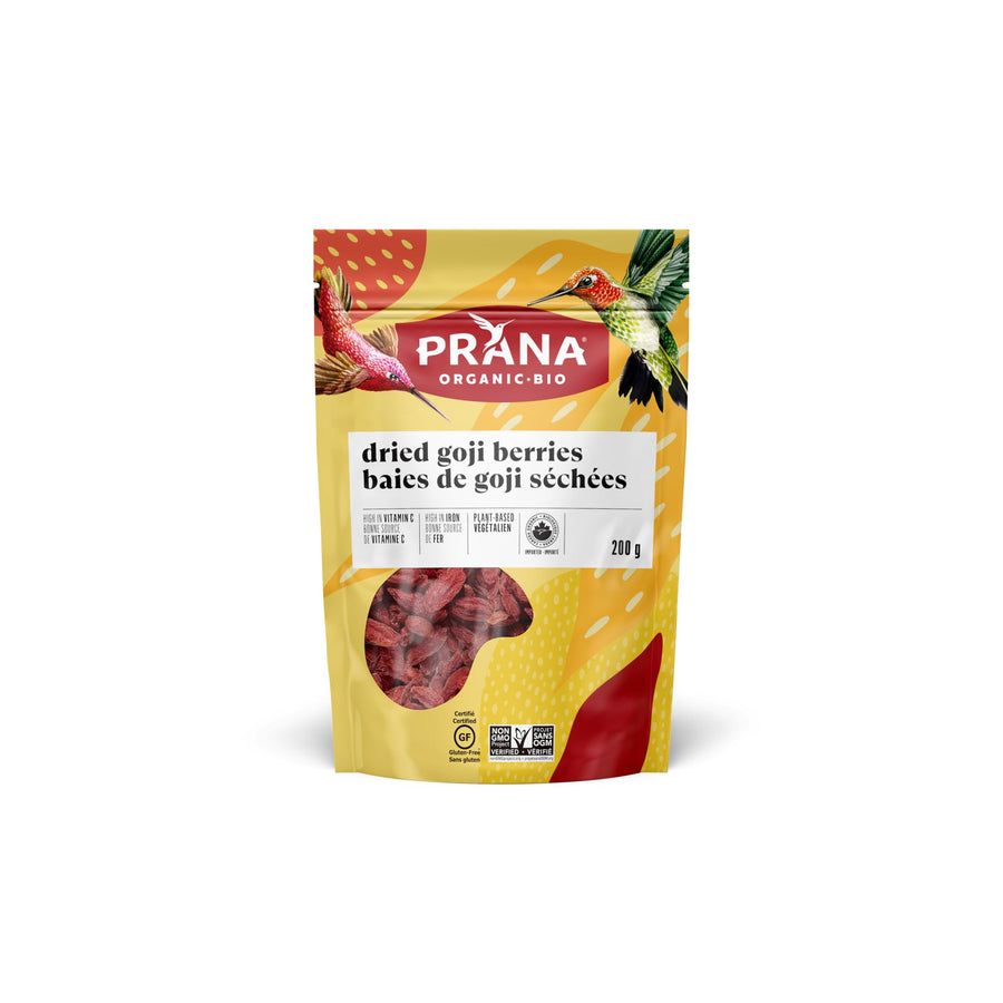 PRANA Organic Goji Berries – 2 x 200g - Canadian Distribution - Ships Free Within Canada on Orders Above CAD $199