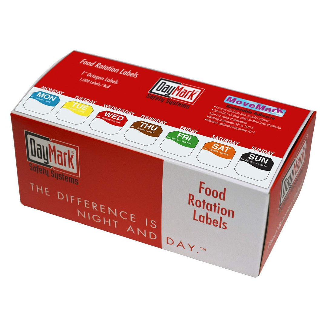 Label Roll Dissolve Monday 1 x 1.5 - 500 count (Case = 24 x 500 count) - Daymark Food Sa - Packaging and Accessories - Restaurant Supplies and Equipment - Canadian Distribution