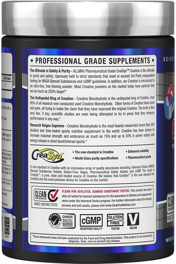 ALLMAX – Creatine Monohydrate Powder – 1000 g, 200 Servings