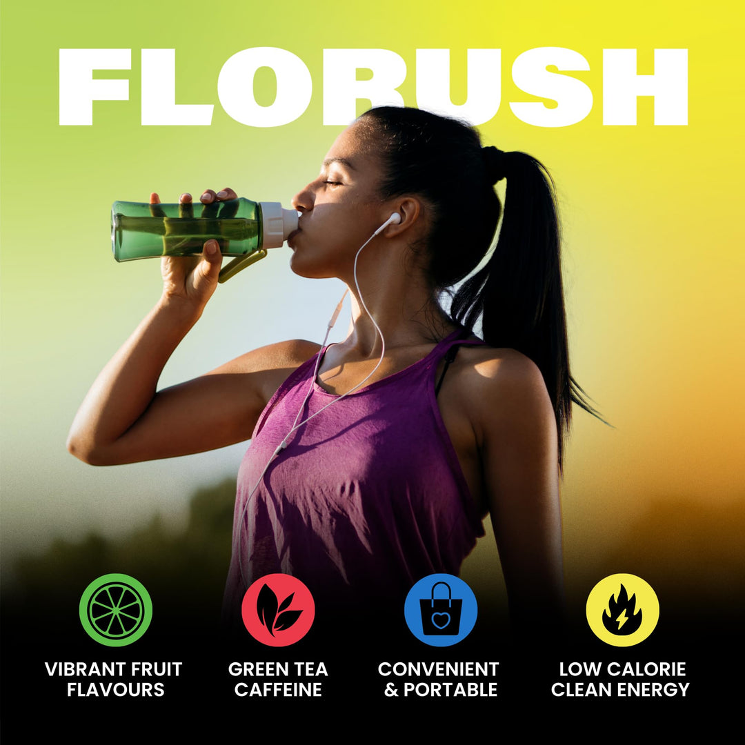 FloRush – Energy Drink Hydration Powder – Variety Pack – 48 Sachets
