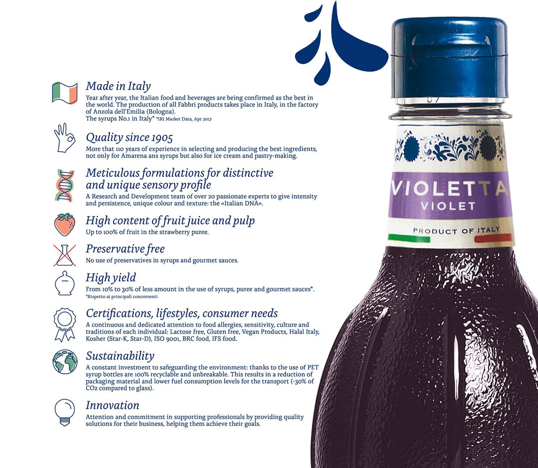 Fabbri – Flavoring Syrup – Violet – 1L